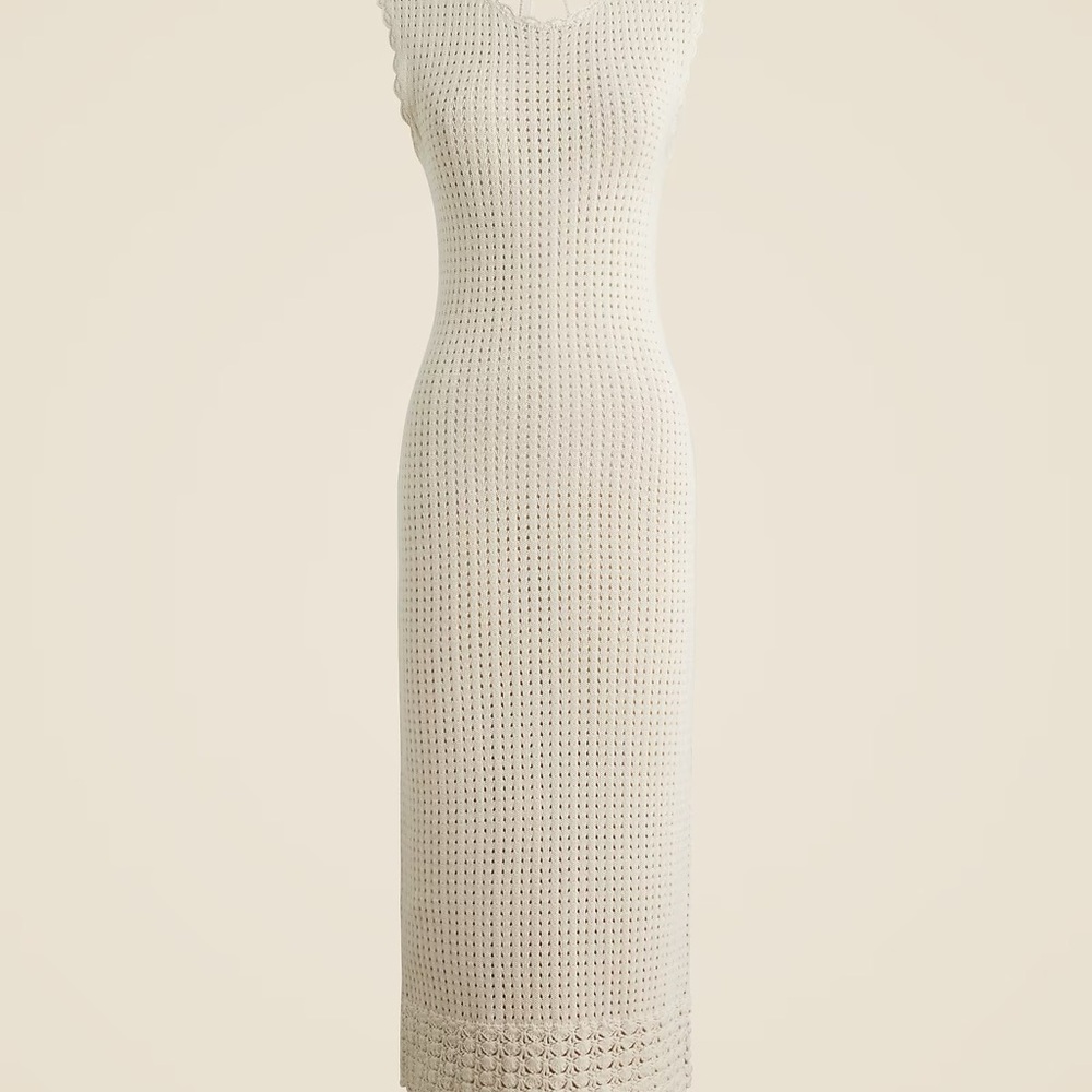 J.Crew Crochet open-back midi dress - NWT